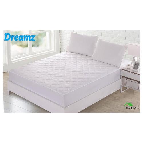 DreamZ Fully Fitted Waterproof Bamboo Fibre Mattress Protector in King Single Size