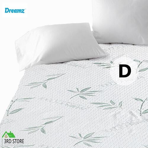 DreamZ Mattress Protector Topper Fitted Waterproof Cotton Bamboo Double