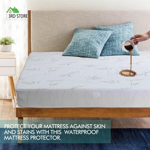 DreamZ Fully Fitted Waterproof Breathable Bamboo Mattress Protector in King Size