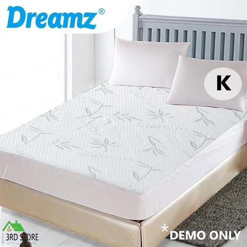 DreamZ Fully Fitted Waterproof Breathable Bamboo Mattress Protector in King Size