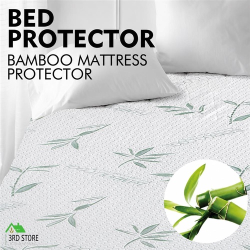 DreamZ Fully Fitted Waterproof Breathable Bamboo Mattress Protector in Single Size