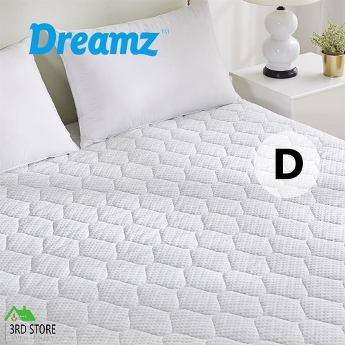 Dreamz Mattress Protector Topper Bamboo Pillowtop Waterproof Cover Double