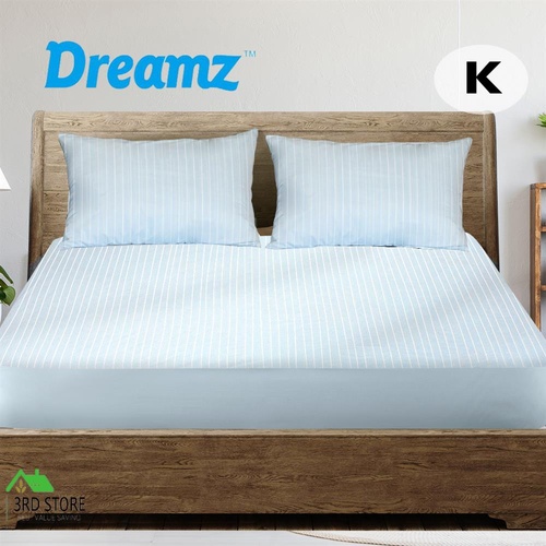 Dreamz Cotton Terry Towel Waterproof Mattress Protector Cover Fully Zipper