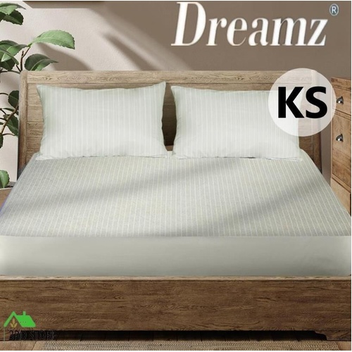 Dreamz Cotton Terry Towel Waterproof Mattress Protector Cover Fully Zipper