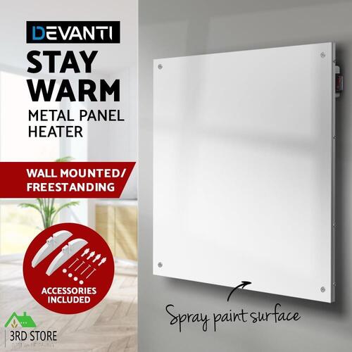 RETURNs Devanti 450W Metal Wall Mount Panel Heater Infrared Slimline Portable Caravan