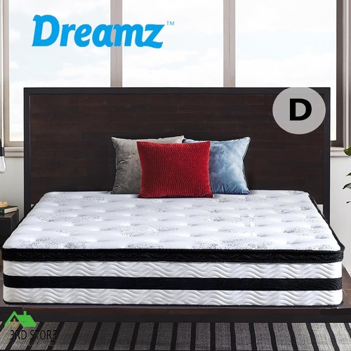 Dreamz Spring Mattress Bed Pocket Egg Crate Foam Medium Firm Double Size 35CM