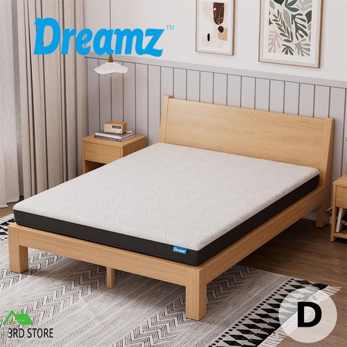 Dreamz Double Mattress Gel Memory Foam Cooling Breathable 15cm Medium Firm