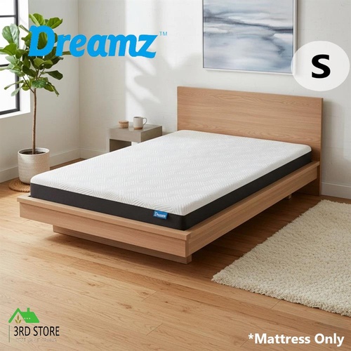 Dreamz Single Mattress Gel Memory Foam Cooling Breathable 15cm Medium Firm