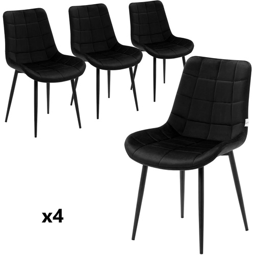 Familand Velvet Dining Chairs Set of 4 Living Room Kitchen Accent Chair Armless