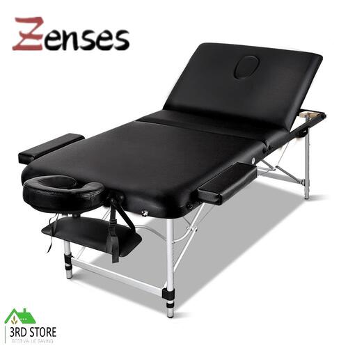 Zenses Massage Table 70cm Portable 3 Fold Aluminium Therapy Beauty Waxing Bed
