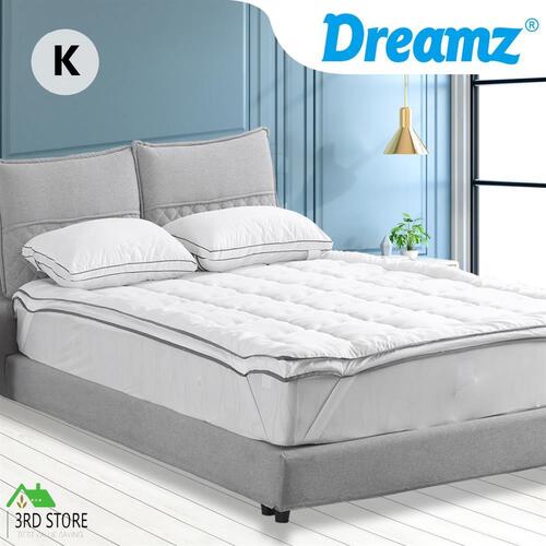 DreamZ Pillowtop Mattress Topper Luxury Bedding Mat Pad Protector Cover KING