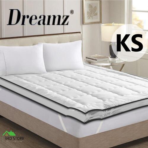 DreamZ Pillowtop Mattress Topper Luxury Bedding Mat Pad Protector King Single