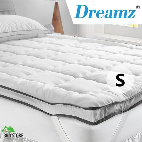 DreamZ Pillowtop Mattress Topper Luxury Bedding Mat Pad Protector Cover Single