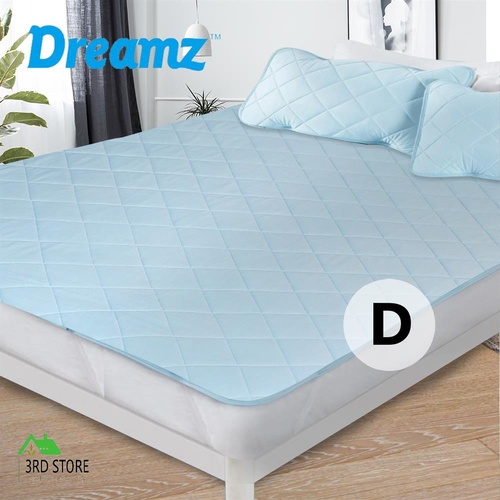 Dreamz Mattress Protector Cool Topper Set  Pillow Case Double