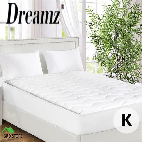 DreamZ Pillowtop Mattress Topper Cooling Bedding Mat Pad Protector Cover KING