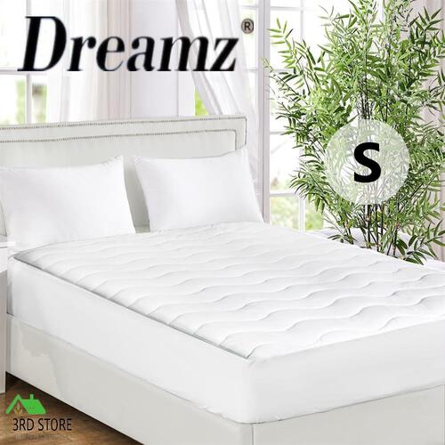 Dreamz Cool Mattress Topper Protector Summer Bed Pillowtop Pad Single Cover