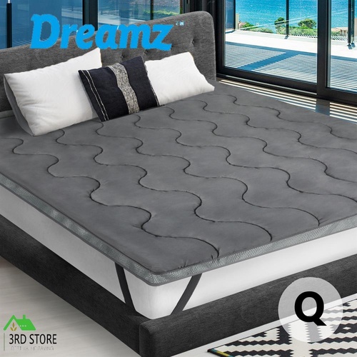 Dreamz Pillowtop Mattress Topper Protector Bed Luxury Mat Pad Home Queen Cover