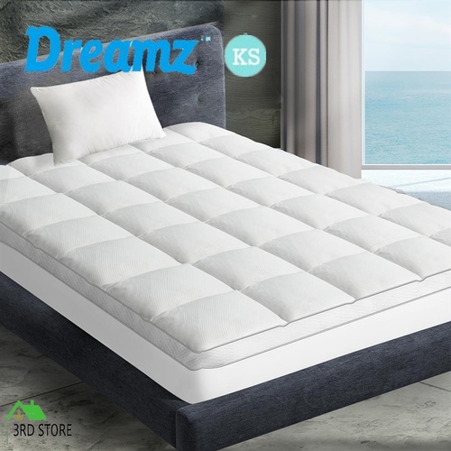 Dreamz Double Pillowtop Mattress Topper Protector Bed Cover Pad Thickness 5cm