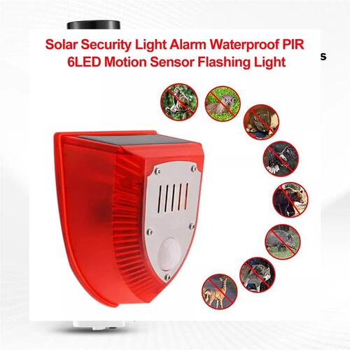 Solar Alarm Light Solar Strobe Light N911M Sound Light Warning Waterproof Lamp