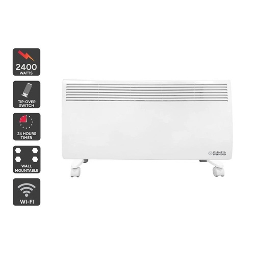 Olimpia Splendid 2400W Timer Panel Heater with WiFi, White, Heaters, Heating