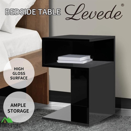 Levede Bedside Tables Drawers Side Table Wood Nightstand Storage Cabinet Bedroom