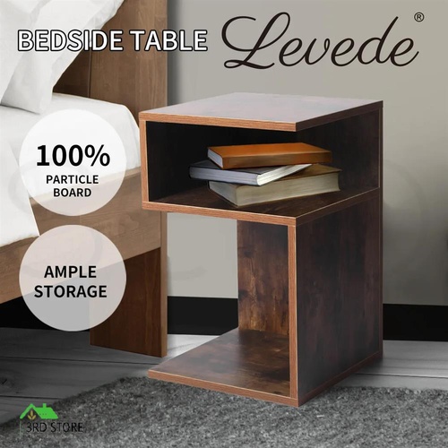 Levede Bedside Tables Drawers Side Table Wood Nightstand Storage Cabinet Bedroom