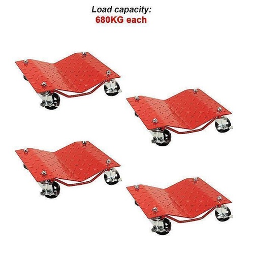 Auto Dolly Car Dolly Wheel Tire 12"x16" Skate 6000lb Repair Slide Set of (4)