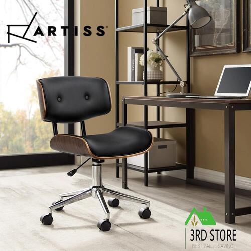 Artiss Office Chair Computer Chairs Executive Wooden Bentwood Work Seat Black