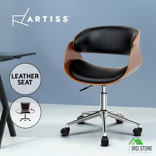 RETURNs Artiss Office Chair Gaming Executive Wooden Computer Home Chairs Seating Black
