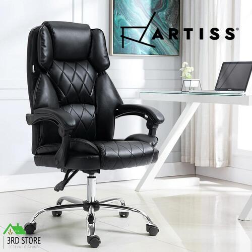 RETURNs Artiss Executive Office Chair Leather Gaming Computer Desk Chairs Recliner Black