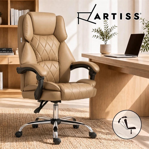 Artiss Executive Office Chair Leather Recliner Espresso