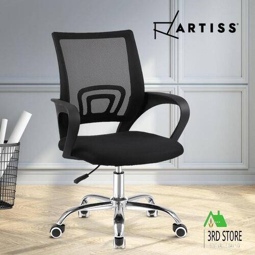 Artiss Office Chair Gaming Chair Computer Mesh Chairs Executive Mid Back Black