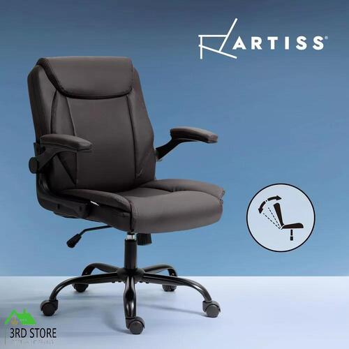 Artiss Office Chair Gaming Computer Executive Chairs Leather Tilt Swivel Brown