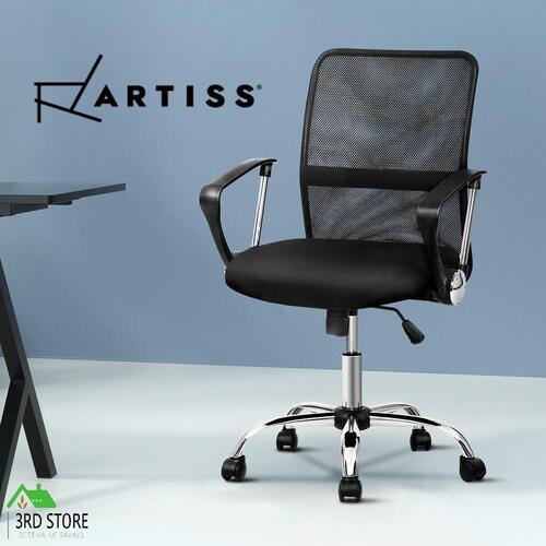Artiss Office Chair Gaming Chair Computer Mesh Chairs Executive Mid Back Black