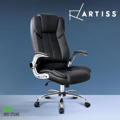Artiss Gaming Office Chair Executive Computer Chairs PU Leather Seating Black