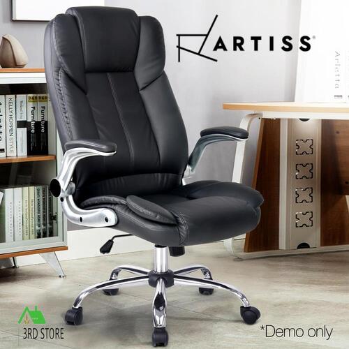 RETURNs Artiss Gaming Office Chair Executive Computer Chairs PU Leather Seating Black