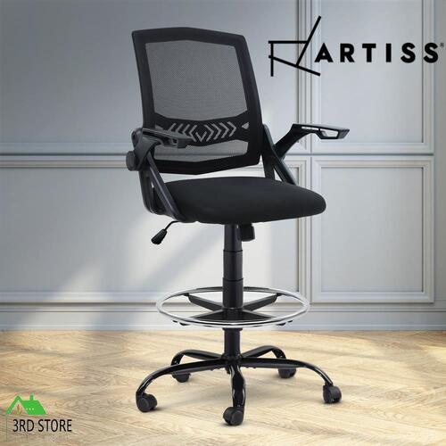 Artiss Office Chair Gaming Mesh Veer Drafting Stool Chairs Standing Desk Armrest