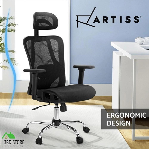 Artiss Ergonomic Office Chair Computer Desk Chairs Headrest Recline Black