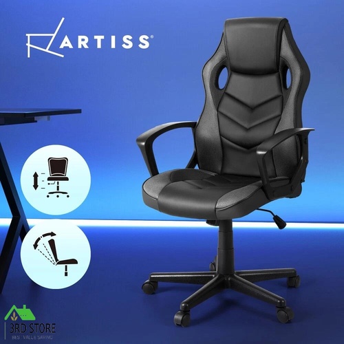Artiss Gaming Office Chair Computer Executive Racing Chairs High Back Grey