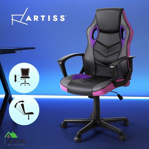 Artiss Gaming Chair Computer Executive Racing Office Chairs High Back Purple