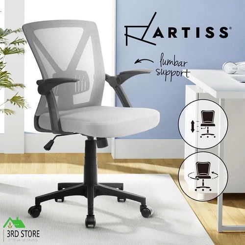 Artiss Office Chair Gaming Executive Computer Chairs Study Mesh Seat Tilt Grey