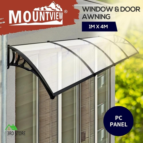 Mountview Window Door Awning Outdoor Canopy Patio Shield Rain Cover 1X4 M
