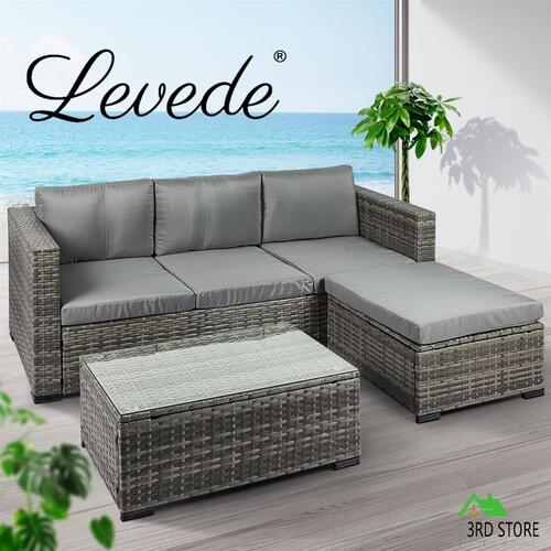 Levede 5pcs Outdoor Sofa Set Patio Furniture Setting Garden Chair Table Lounge