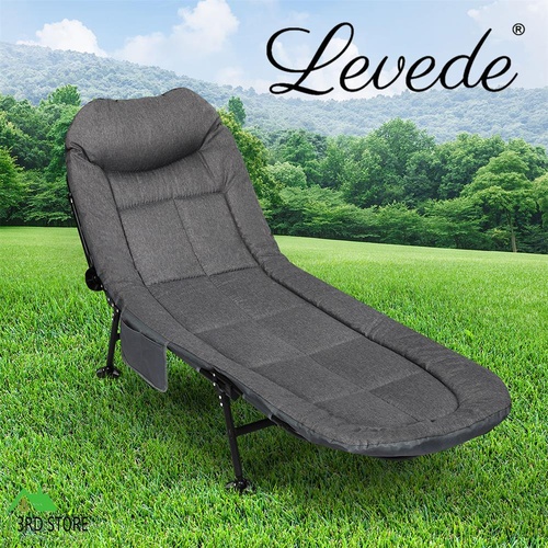 Levede Folding Camping Bed Adjustable Portable Camping Cots Home Outdoor Travel