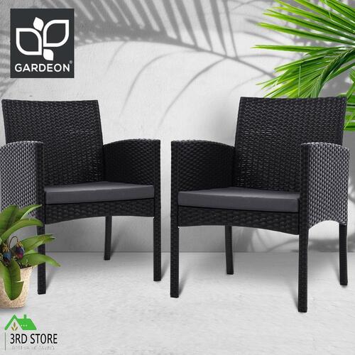 RETURNs Gardeon Outdoor Furniture Bistro Chairs Dining Chair Patio Wicker Garden Cushion