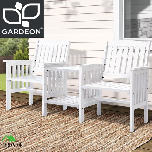 Gardeon Wooden Garden Bench Seat Table Loveseat Patio Park Outdoor Furniture