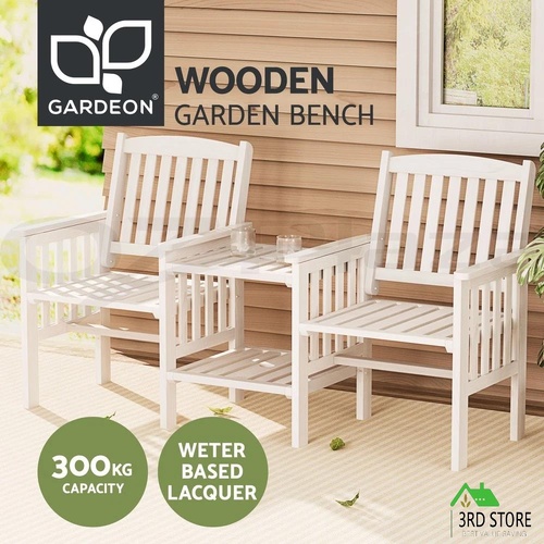 RETURNs Gardeon Wooden Garden Bench Seat Table Loveseat Patio Park Outdoor Furniture