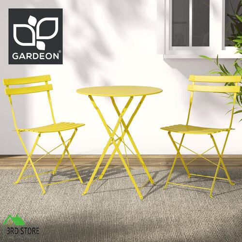 Gardeon Outdoor Setting Bistro Set Table and Chairs Folding Patio Furniture