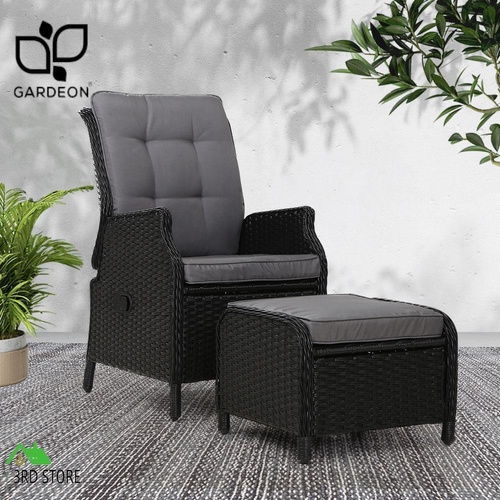 Gardeon Recliner Chair Sun lounge Setting Outdoor Furniture Patio Wicker Sofa
