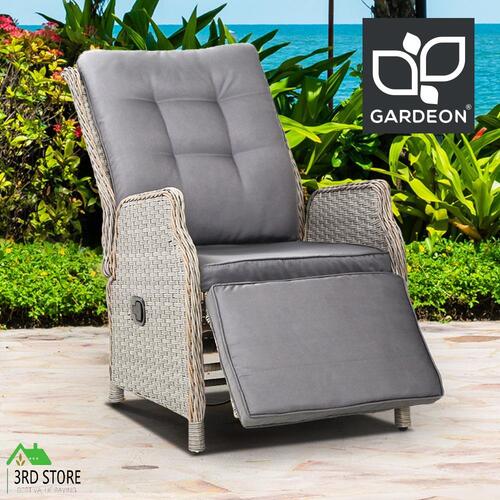 Gardeon Sun Lounge Setting Recliner Chair Outdoor Furniture Patio Wicker Sofa